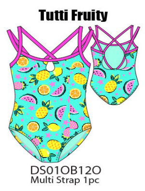 Girls' One Piece Swimsuit